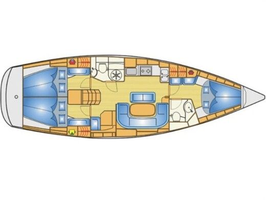 Sailboat BAVARIA Cruiser 40 Sport boat plan