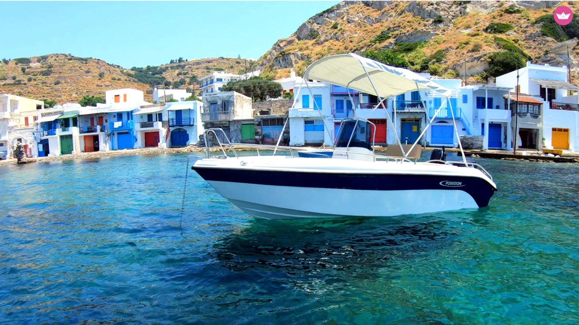 Poseidon Blue Water 170 in Milos for hire