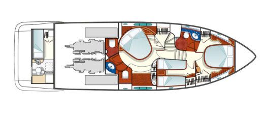 Motor Yacht Azimut Azimut 55 Planimetria della barca