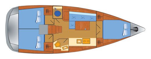 Sailboat Beneteau Oceanis 38.1 Boat layout