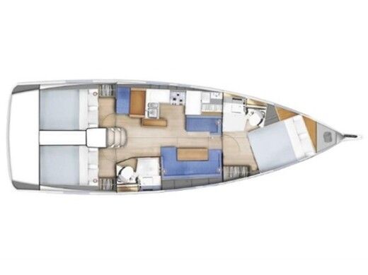 Sailboat  Sun Odyssey 410 Planimetria della barca