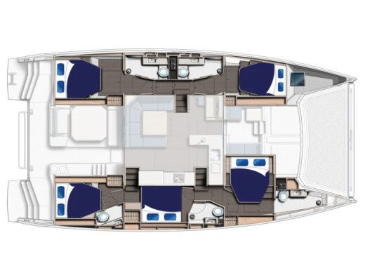 Catamaran  Moorings 5000-6 boat plan