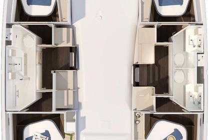 Location Catamaran Fountaine Pajot Fountaine Pajot FP 41 Quatuor 4 Golfe Juan