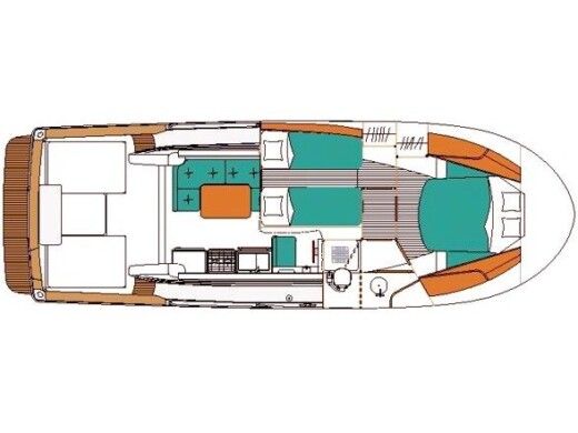 Motorboat BENETEAU ANTARES 10.80 Boat layout