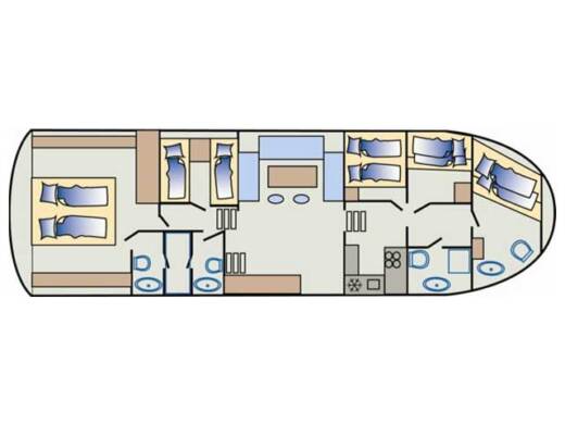 Motorboat Staryacht Staryacht 1940 Boat layout