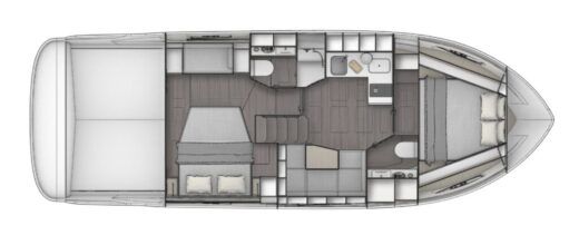 Motorboat Bavaria SR 41 HT Plattegrond van de boot