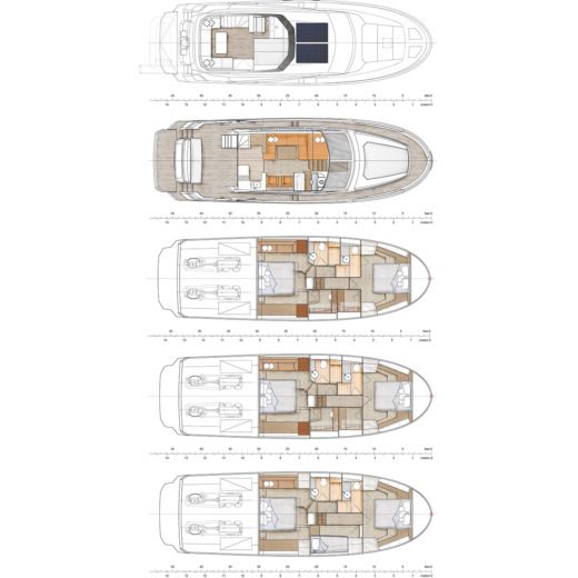 Motorboat Allegria Greenline 45 Plan du bateau