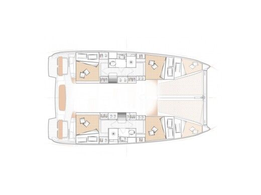 Catamaran  Excess 11 Boat layout