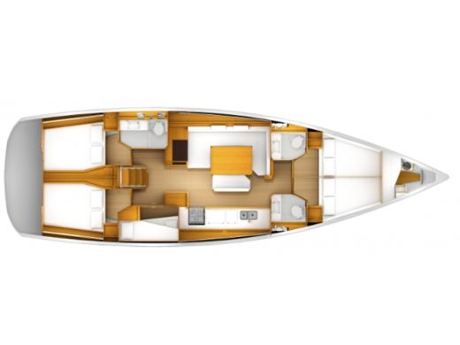 Sailboat  Sun Odyssey 509 Σχέδιο κάτοψης σκάφους