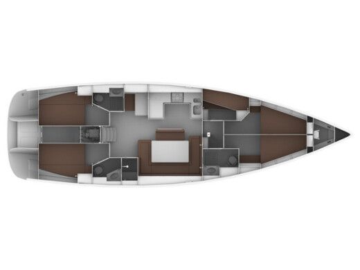 Sailboat BAVARIA 50 CRUISER Boot Grundriss