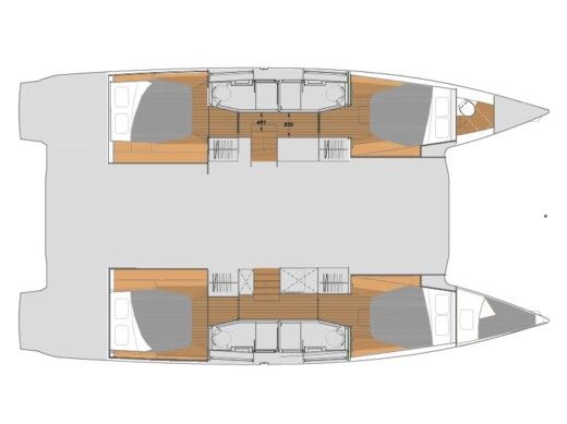 Catamaran  Fountaine Pajot Elba 45 Boat design plan