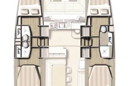 Hire Catamaran Catana Group Bali 4.1 - 4 + 1 cab. Pula