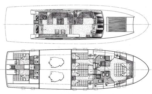 Motor Yacht Falcon 70 Boat layout