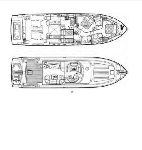 Motor Yacht Ferreti 620 Plattegrond van de boot