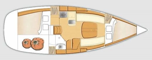 Sailboat Beneteau First 31.7 Planimetria della barca
