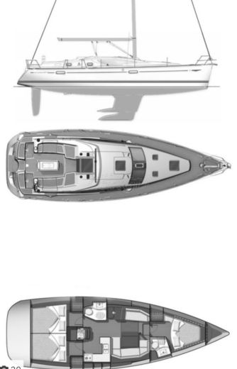 Sailboat Jeanneau Sun Odyssey 42 Ds boat plan