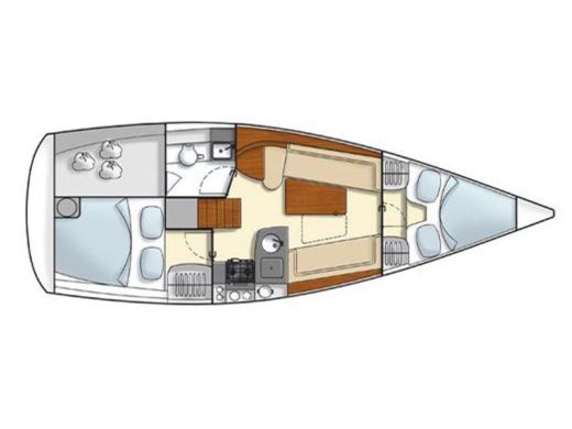 Sailboat HANSE 325 Boat layout