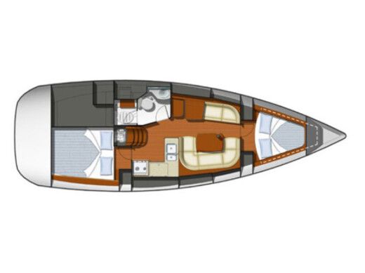 Sailboat  Sun Odyssey 36i Plano del barco