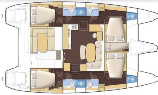 Catamaran LAGOON 421 Boat layout