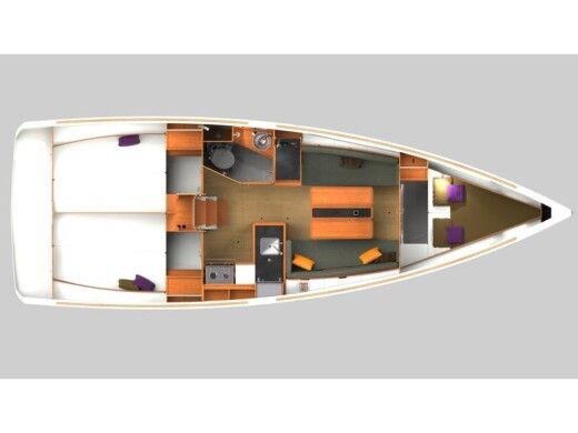 Sailboat  Sun Odyssey 349 boat plan