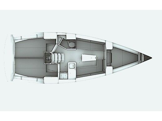 Sailboat BAVARIA 34 CRUISER ''Eurybia'' Planimetria della barca