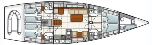 Sailboat HANSE 540e Boat design plan