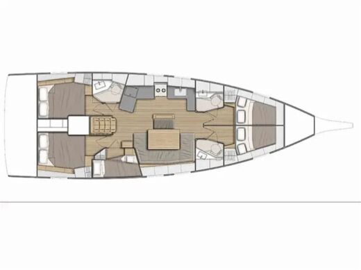 Sailboat Beneteau Oceanis 46.1 Boat layout