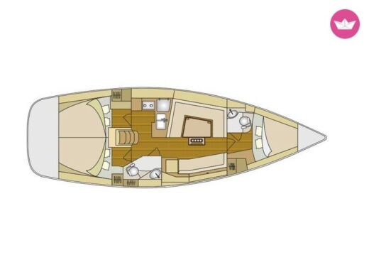 Sailboat Elan Elan Impression 40 Plano del barco