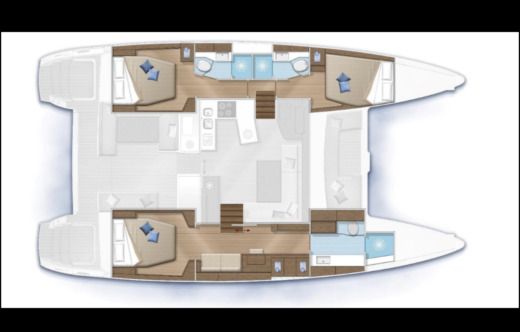 Catamaran Lagoon LAGOON 450S (2017) Plan du bateau