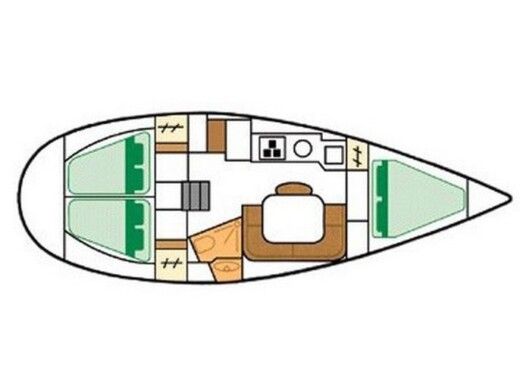 Sailboat JEANNEAU SUN ODYSSEY 33 boat plan
