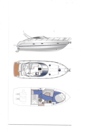 Motorboat Cranchi Zaffiro 34 boat plan