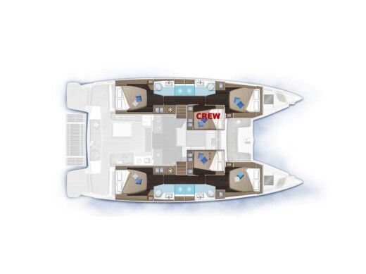 Catamaran  Lagoon 51 Planta da embarcação