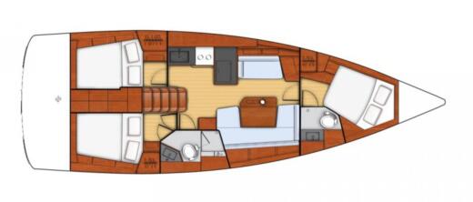 Sailboat Beneteau Oceanis 41.1 Boat layout