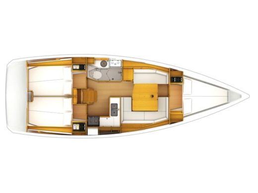 Sailboat Jeanneau Sun Odyssey 379 Boat layout