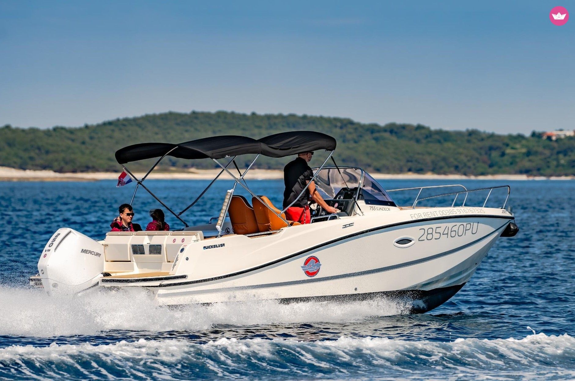 Bateau à moteur QUICKSILVER ACTIVE 755 SUNDECK MERCURY 250 V8 2024. 250cv 8