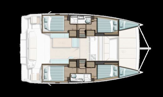 Catamaran Bali - Catana Catsmart Boat layout