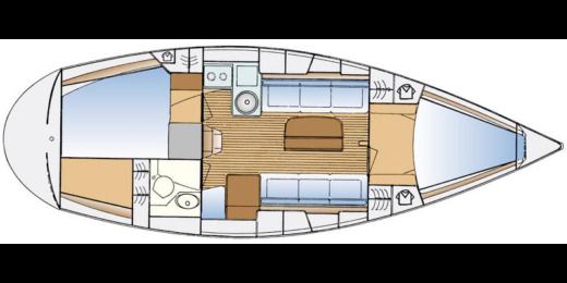 Sailboat Bavaria 33 cruises Boat design plan