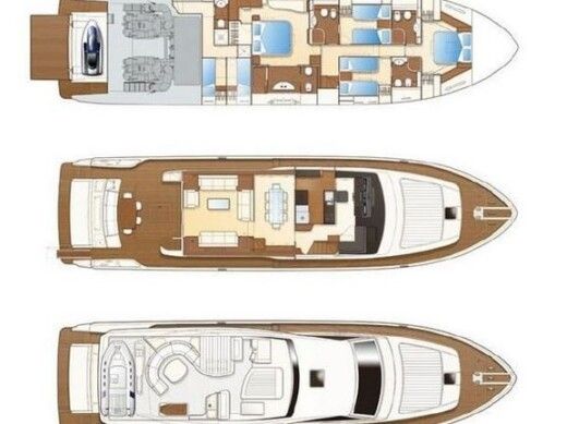 Motor Yacht  Ferretti 780 boat plan