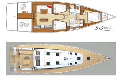 Large modern sailboat