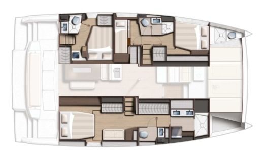 Catamaran Bali - Catana 4.6 Boot Grundriss