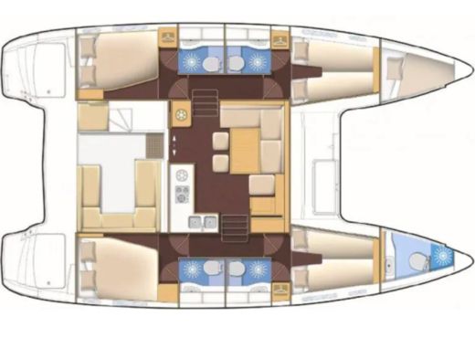 Catamaran Lagoon 400 S2 boat plan