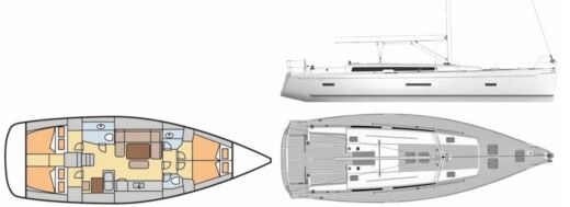 Sailboat Dufour Yachts Dufour 450 Grand Large Boat design plan