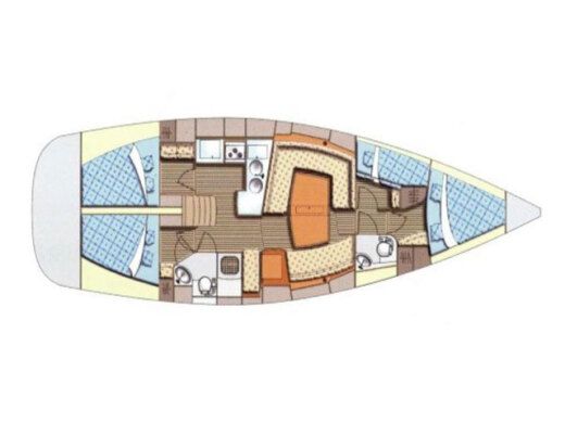 Sailboat ELAN 434 Impression Boat layout
