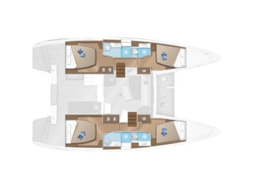 Catamaran  Lagoon 42 Boat design plan
