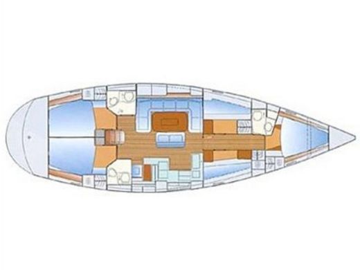 Sailboat Bavaria 50 Cruiser Planimetria della barca