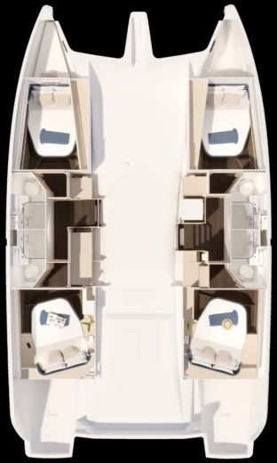 Catamaran Fountaine Pajot New 44 Plan du bateau