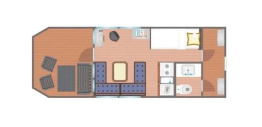 Houseboat Rolly Boote 8.2 Boot Grundriss