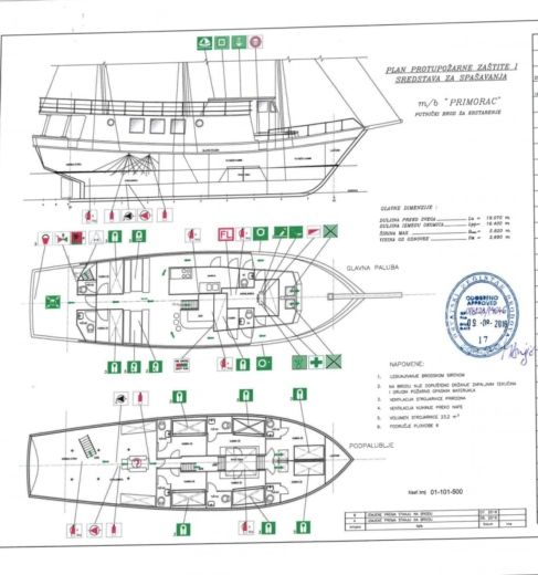 Gulet Customer Made GULET PRIMORAC Boat layout