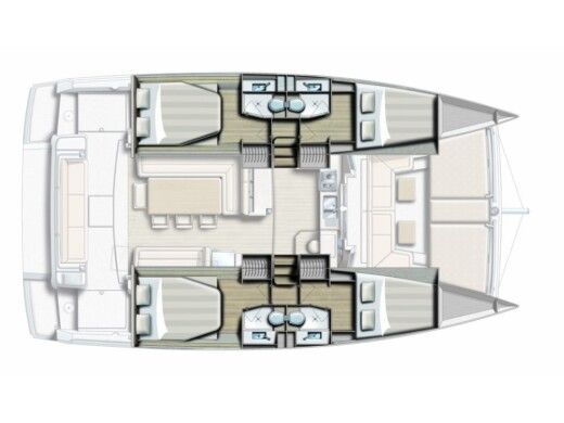 Catamaran BALI - CATANA 4.1 Boat layout