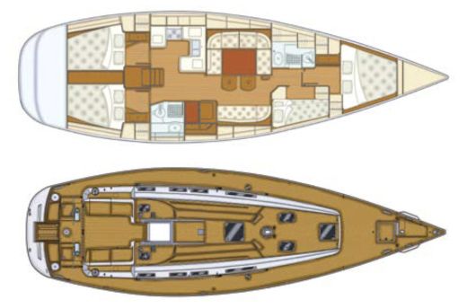 Sailboat GRAND SOLEIL 50 Boot Grundriss